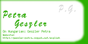 petra geszler business card